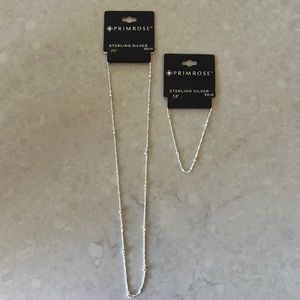 New! Sterling silver necklace and bracelet set